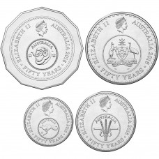 AUSTRALIA 2016 . FIVE 5 - FIFTY 50 CENTS . 50TH ANNIVERSARY CHANGEOVER